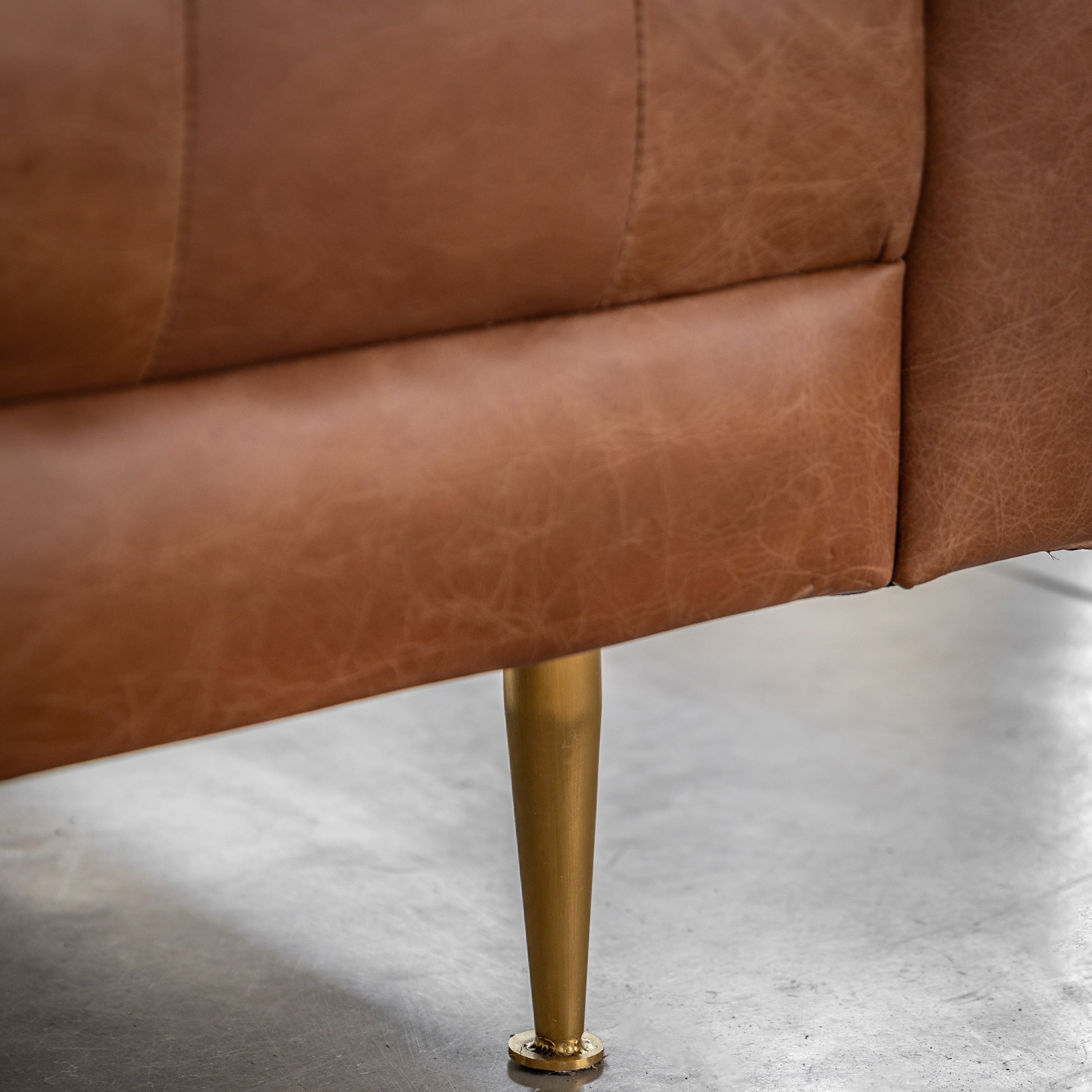 Castro Antique Brown Leather Sofa | 3 Seater